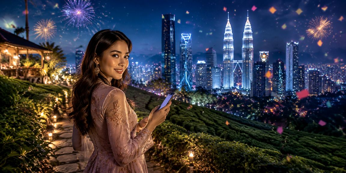 Pemain dari Kuala Lumpur mengakses taruhan langsung melalui telefon pintar